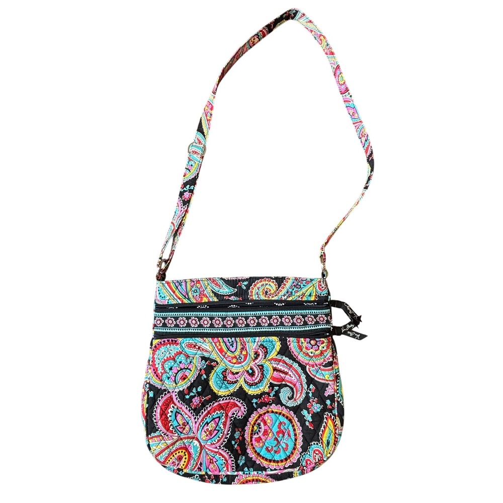 Quilted Paisley Vera Bradley Crossbody Bag Provencal MultiColor Adjustable strap
